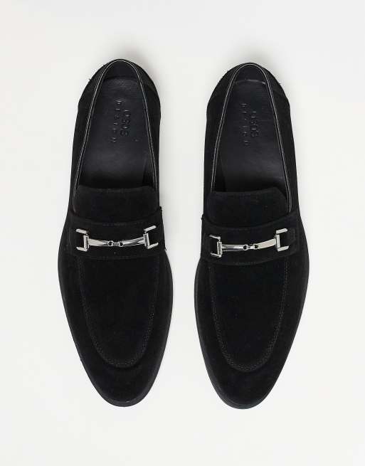 ASOS DESIGN snaffle detail loafers in black 