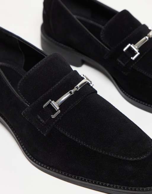 ASOS DESIGN snaffle detail loafers in black, 2 of 3
