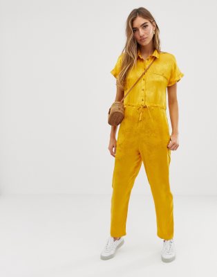 womens yellow boiler suit