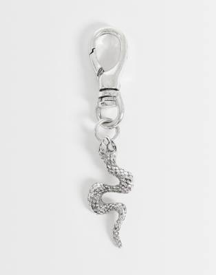 ASOS DESIGN snake carabiner jeans clip in silver | ASOS