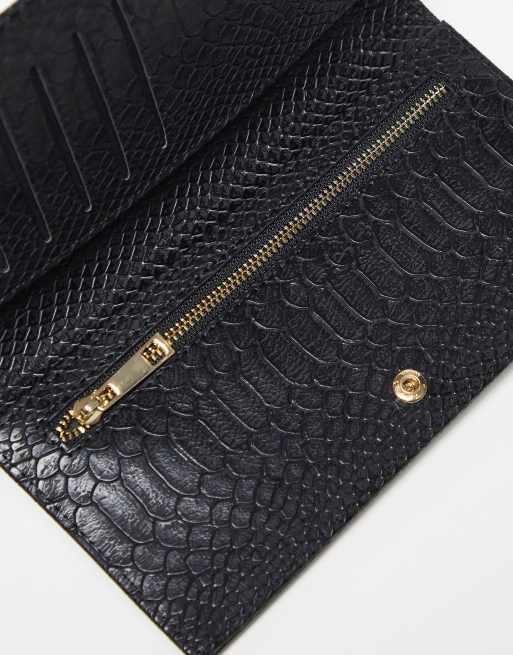 ASOS DESIGN snake effect foldover purse ASOS