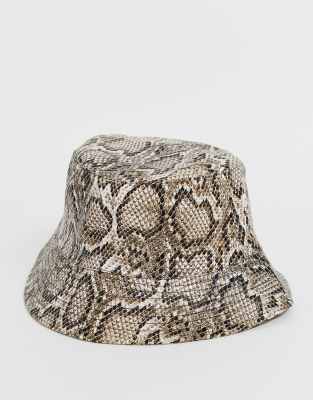 snake print bucket hat