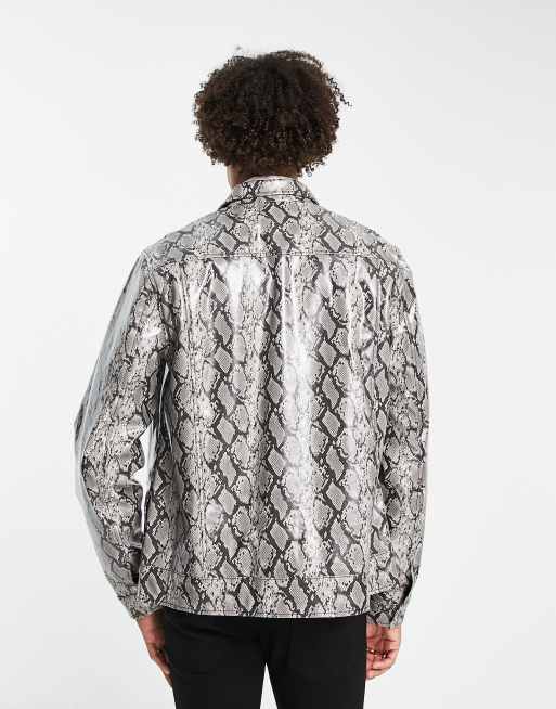 Snake print bomber jacket sale