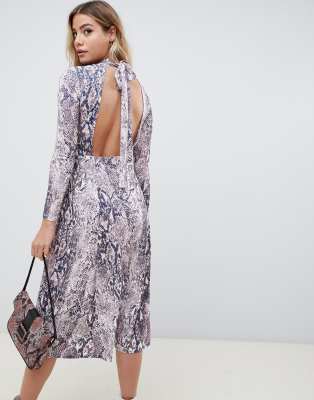 snakeskin dress asos