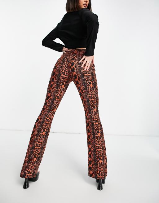 Snakeskin print pants