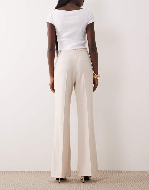 ASOS DESIGN – Snatch – Elegante Schlaghose in Creme, 3 von 5