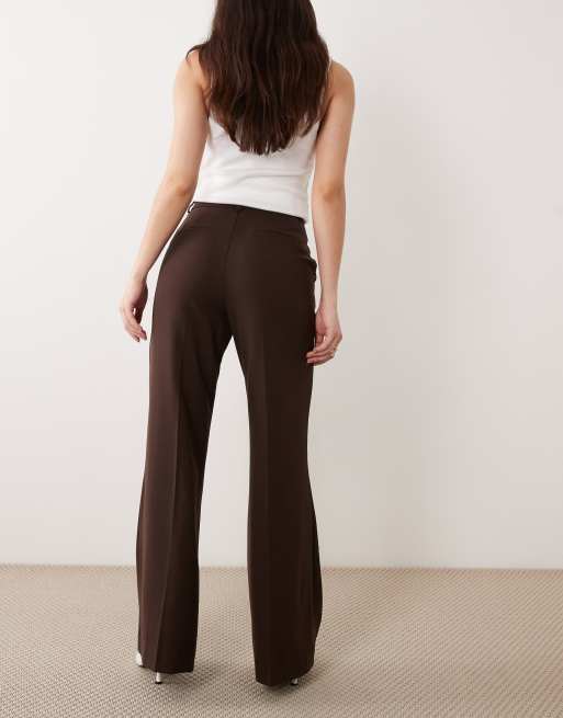 ASOS DESIGN – Snatch – Elegante Schlaghose in Schokobraun, 5 von 5