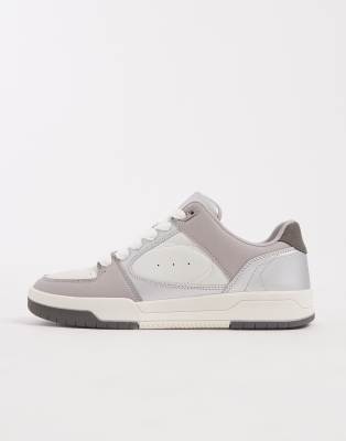 Sneaker in Weiß und Silber Silber 43
