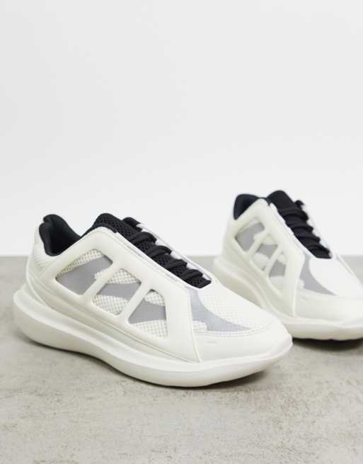 ASOS DESIGN – Sneaker mit Netzmaterial in Schwarz und Weiß