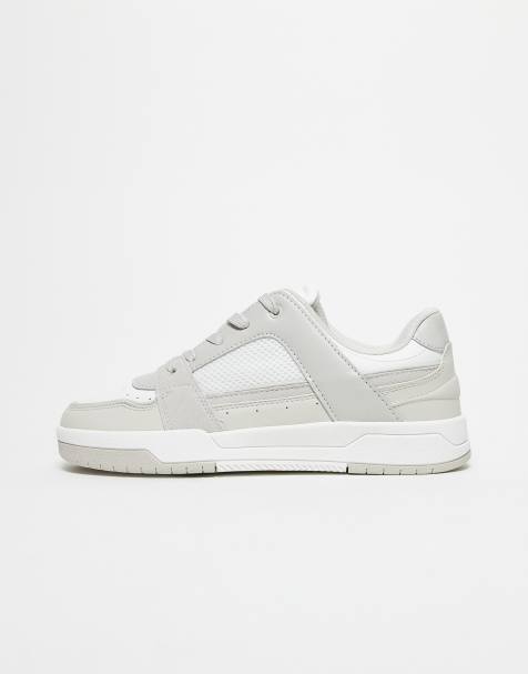 ASOS DESIGN - Sneakers a pannelli bianche e grigie - view 1