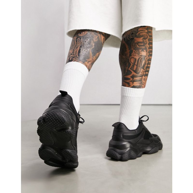 Sneakers rhizE DESIGN - Sneakers a rete nere con suola spessa