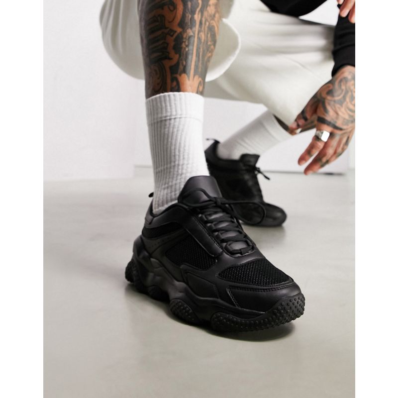 Sneakers rhizE DESIGN - Sneakers a rete nere con suola spessa
