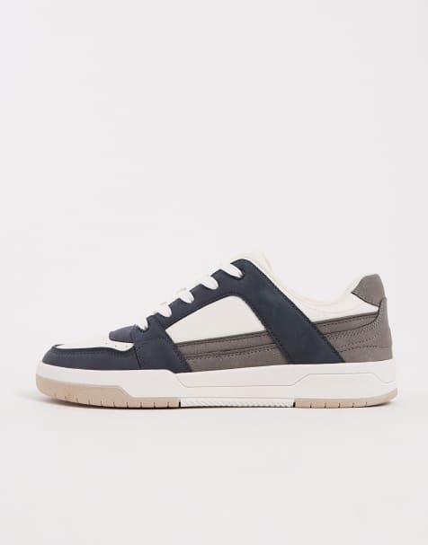ASOS DESIGN - Sneakers blu navy e grigie con pannelli - view 1