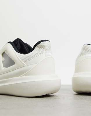 asos design high top sneakers in black mesh