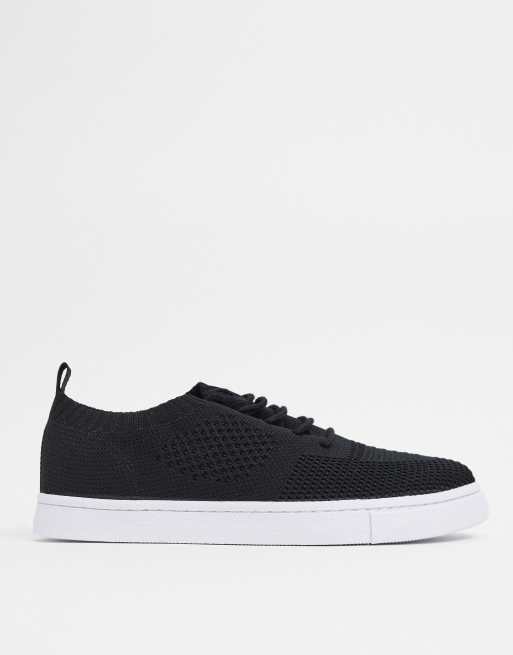 Asos high top hot sale sneakers in black mesh