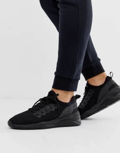 ASOS DESIGN sneakers in black mesh