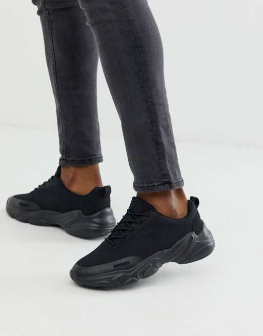 Asos high top sneakers in black mesh sale