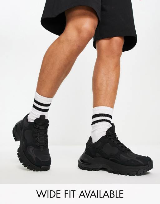 grill kontakt kapok ASOS DESIGN sneakers in black on chunky sole | ASOS