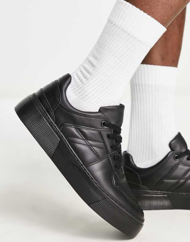 ASOS DESIGN sneakers in black with chunky sole