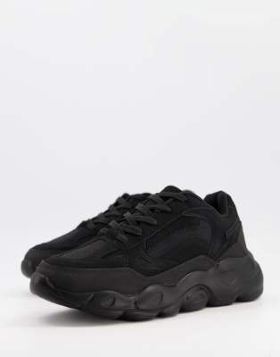 mens chunky black trainers