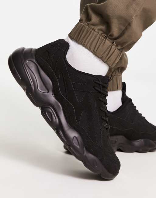 ASOS DESIGN sneakers in black with chunky sole