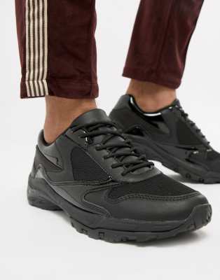 asos black trainers mens