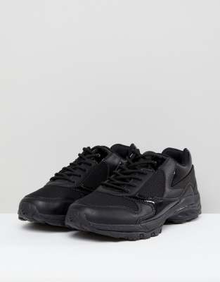 chunky sole black trainers