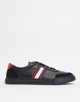 adidas black red stripe shoes