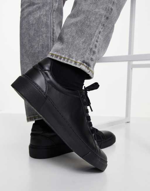 Asos store leather sneakers