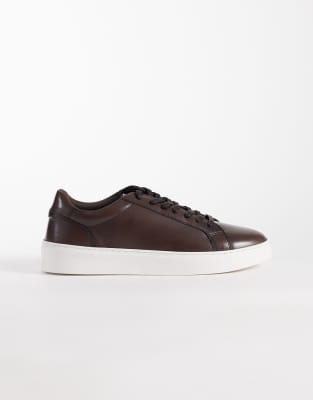 Asos Design Sneakers In Brown
