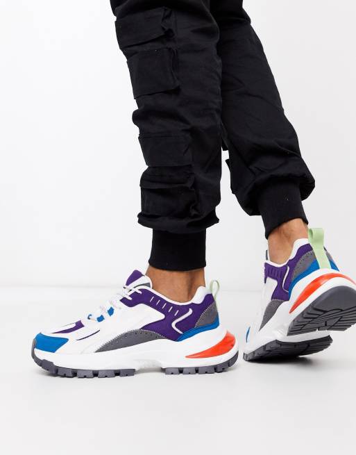 ASOS DESIGN sneakers in colour pop with chunky sole