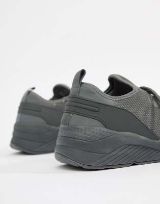 asos design high top sneakers in black mesh