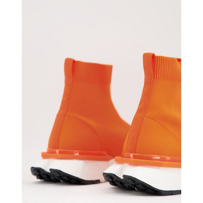 6bMcq Sneakers DESIGN - Sneakers in maglia arancioni con suola a doppia tonalità