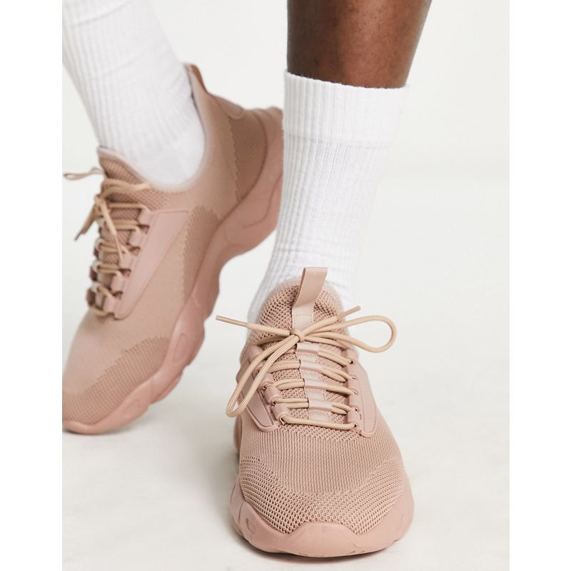 Scarpe, Stivali e Sneakers Sneakers DESIGN - Sneakers in maglia rosa con suola spessa e sezioni in gomma