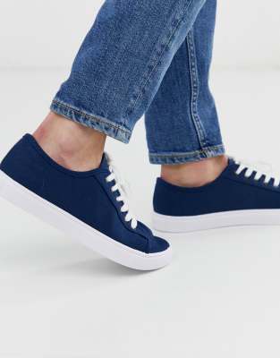 navy canvas sneakers