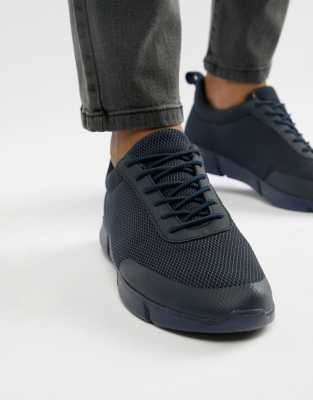 navy mesh trainers