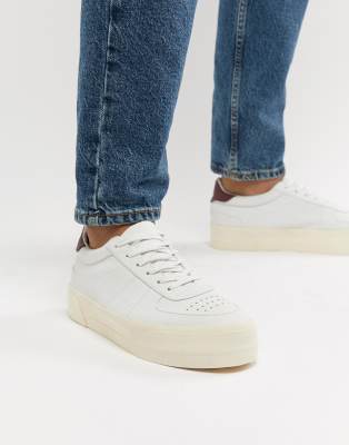 asos design sneakers in white