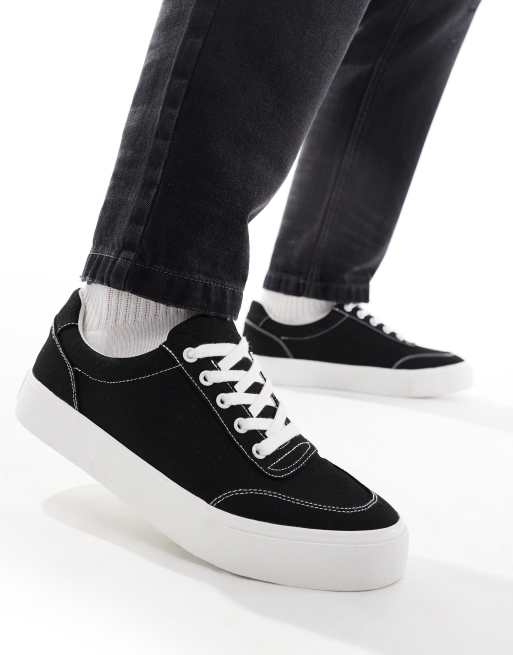 ASOS DESIGN Sneakers in tela nere ASOS
