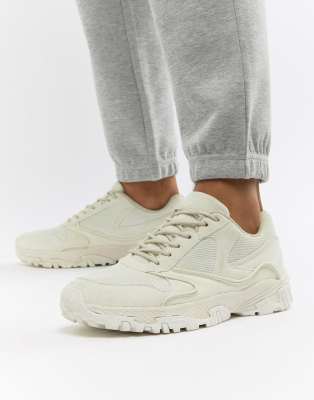 white trainers chunky sole