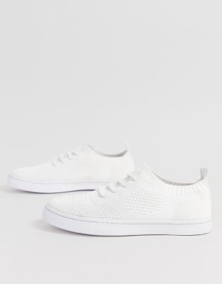 asos high top sneakers in black mesh