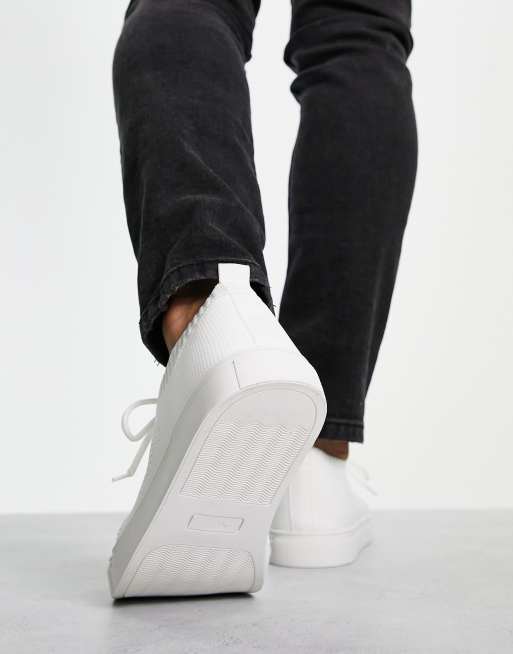 ASOS DESIGN slip on sock sneakers in black knit