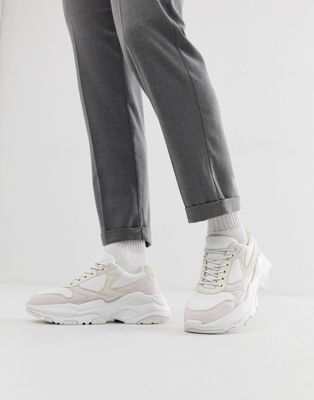 asos design sneakers in white