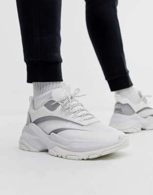 asos design sneakers in white