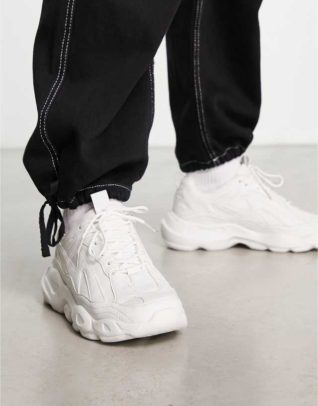 ASOS DESIGN sneakers in white with chunky sole