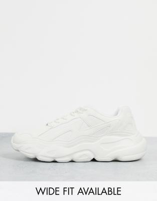 asos design sneakers in white