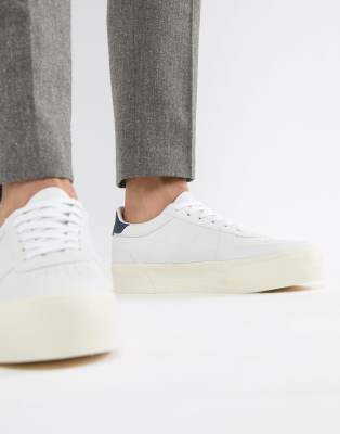 asos design sneakers in white