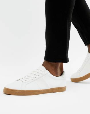 white sneakers gum sole