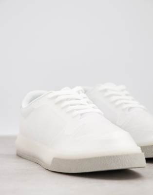 asos design sneakers in white