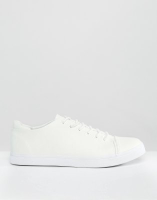 asos design sneakers in white