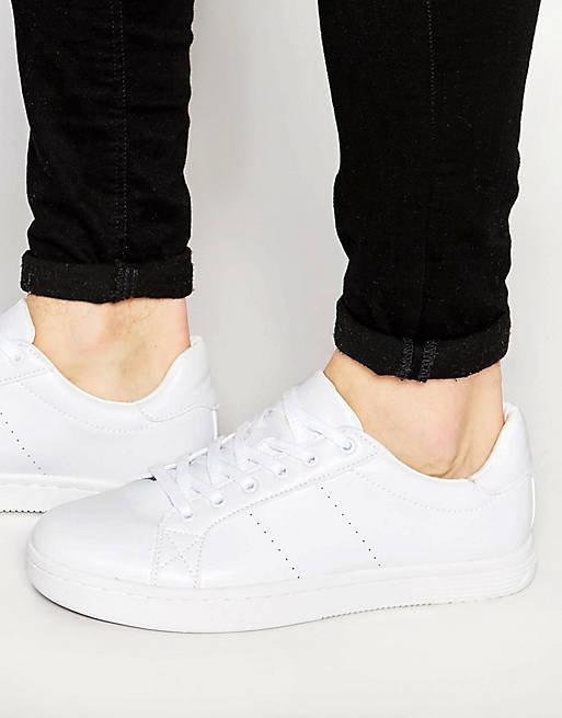 Zoo Forced locate ASOS DESIGN sneakers in white | ASOS